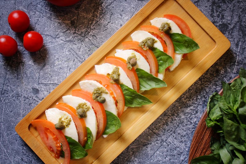 Caprese Classico — buffalo mozzarella with heirloom tomatoes